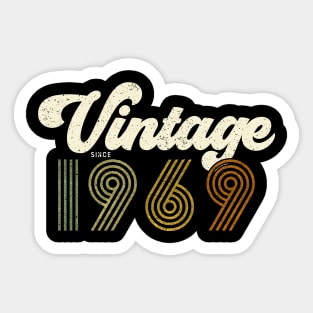 50th Birthday Gift Idea - Retro Vintage since 1969 Sticker